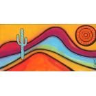 Image of 48x24 Cactus Painting 1.5 gallery wrap acrylic on canvas