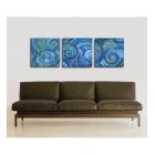 Image of 3 Beachy Blue Triptych FREE SHIPPING