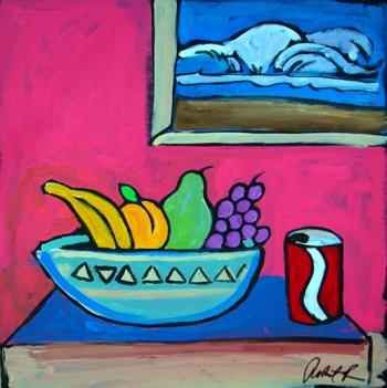Image of Surf and Smile POP ART Painting 30x30 ORIGINAL ART